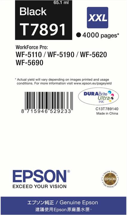 Actual product image Epson T7891 DuraBrite Ultra (FC)