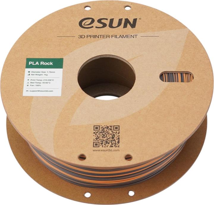 Produktbild eSUN PLA ROCK 1,75mm PEGMATITE 1kg (PLA, 1.75 mm, 1000 g, Grau)