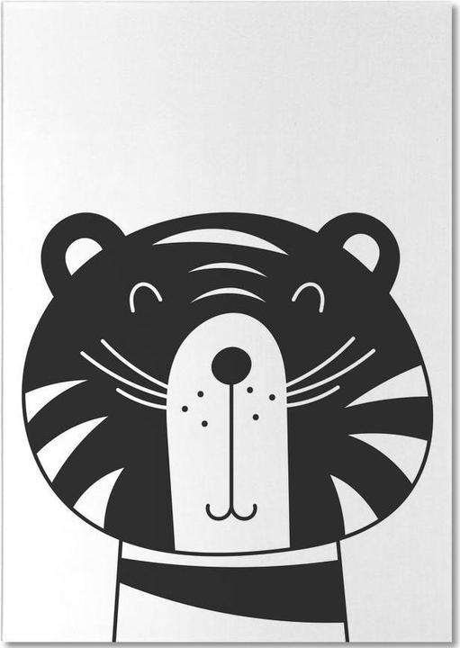 Immagine prodotto Juniqe Happy Tiger - Nursery & Art for Kids (A5, Punteggiato)