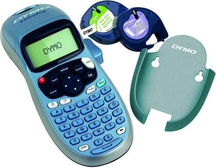 Produktbild Dymo Hand-Beschriftungsgerät "LetraTag PLUS", inkl. 1 Papierband in weiss & 1 Plastikband transparent