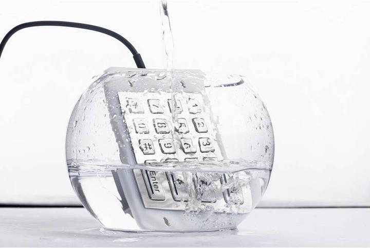 Image du produit Renkforce RF-KP-500 Clavier USB IP68 Etanche à l'eau et à la poussière, Beleuc (US, Filaire)