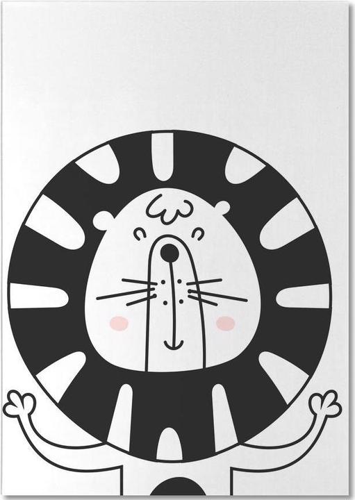 Immagine prodotto Juniqe Leone felice - Vivaio & Arte per bambini (A5, Nessuna)