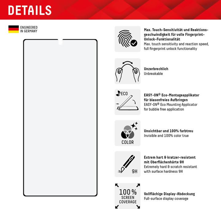 Image du produit Displex Pro Touch Eco Glass, Panzerglas (1 pièce(s), Samsung Galaxy S23 Ultra)