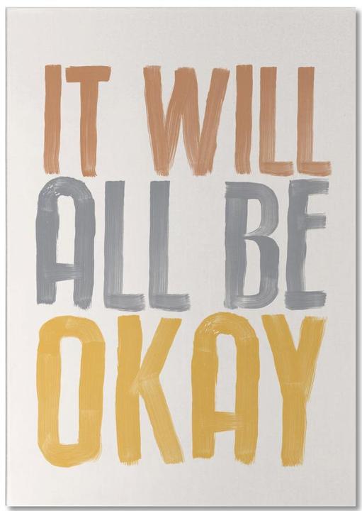 Actual product image Juniqe It Will All Be Okay - Motivational (A5, Dotted)