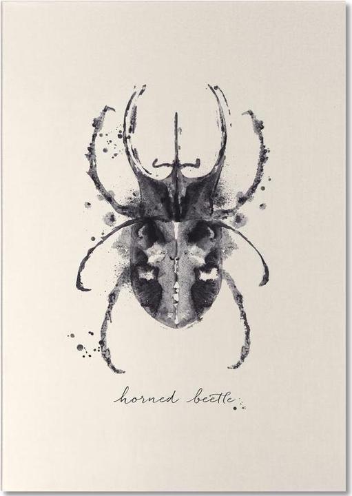 Image du produit Juniqe Ink Horned Beetle - Insectes (A5, À rayures)