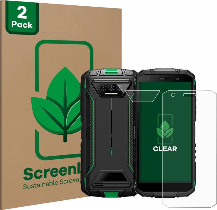 Actual product image ScreenLeaf Protective film sustainable screen protector screen protector film clear transparent (2 Piece, Doogee S41 Pro)