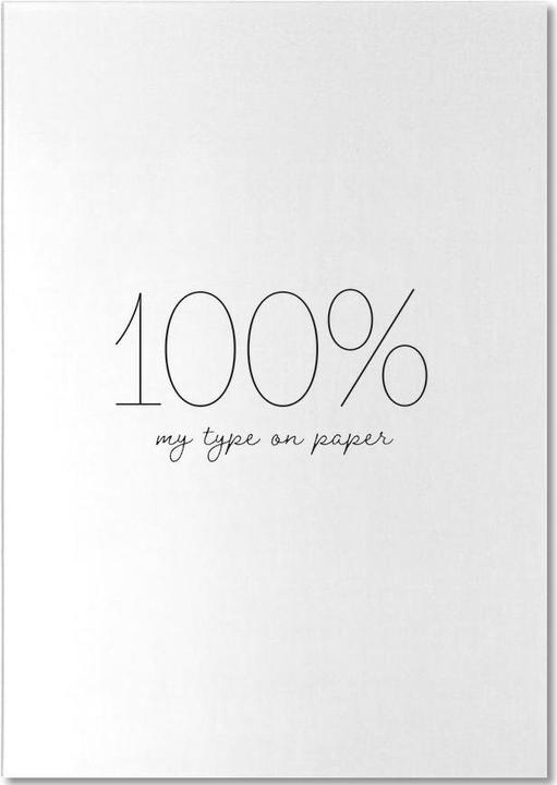 Actual product image Juniqe My Type - Black & White (A5, Plain)