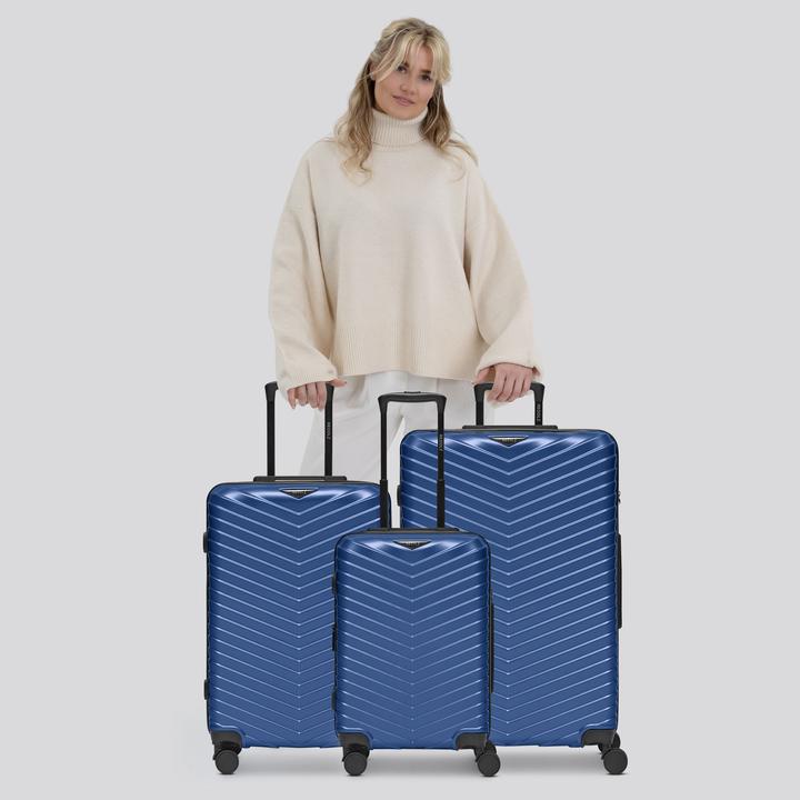 Produktbild Redolz Essentials 18 4 Rollen Kofferset 3-teilig mit Dehnfalte (120 l, XL (ab 115l))