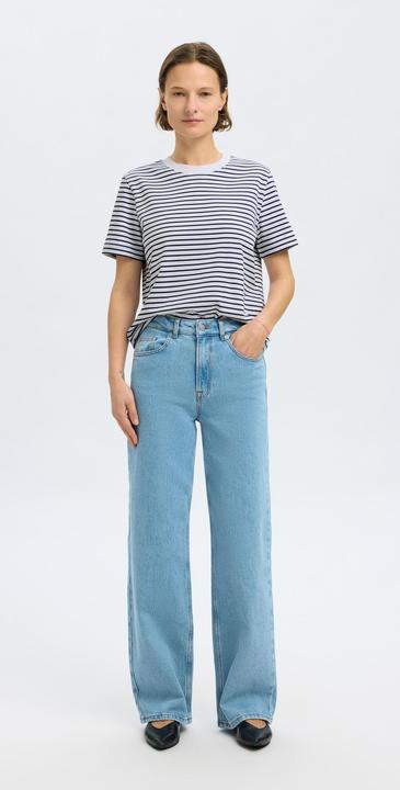 Actual product image Selected Femme Slfessential Ss Striped Boxy Tee Noos (XS)