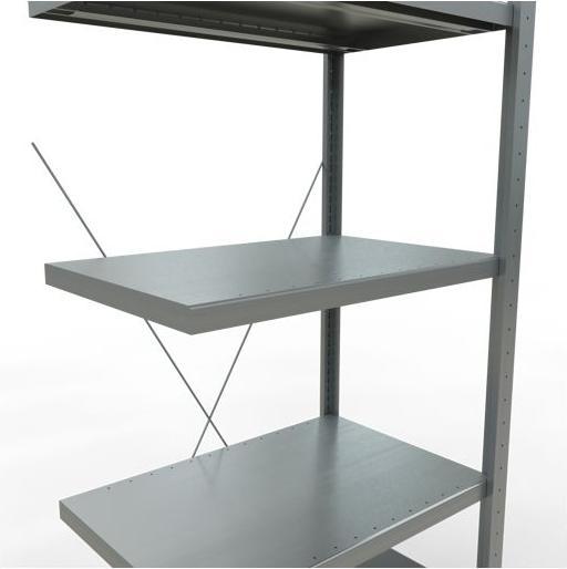 Stecksystem Anbauregal MULTIplus250 mit Kreuzstrebe