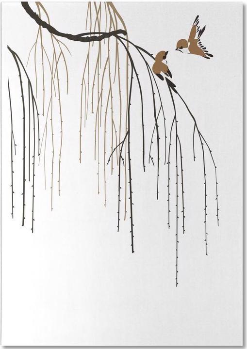 Image du produit Juniqe Two Little Birds II - Feuilles & Plantes (A5, Blanc)