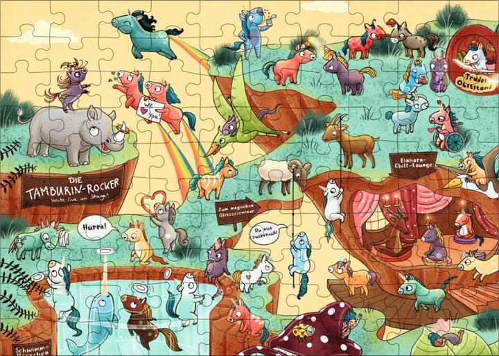Actual product image Unicorns Puzzle in Book (100 pieces)