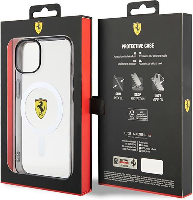 Immagine prodotto Ferrari FEHMP14MURKT Custodia rigida iPhone 14 Plus 6,7" chiara/trasparente Outline Magsafe (Apple iPhone 14 Plus)
