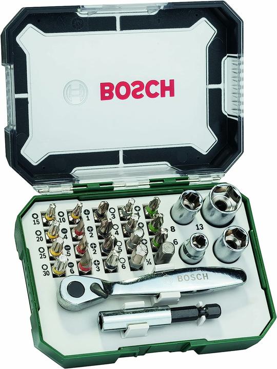 Actual product image Bosch Professional Zubehör Bit set 26 pieces Accessories P (Cross Phillips PH M2, Hexagon socket TX with hole M10, Hexagon socket TX With hole M15, Hexagon socket TX with hole M20)
