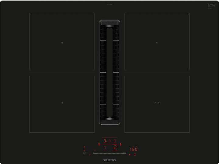 Image du produit Siemens ED711HQ26E + HZ9VDSB2, Table de cuisson avec hotte aspirante (induction), Foyer plat, ED711HGA7