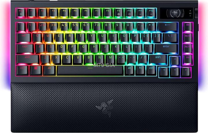 Actual product image Razer | BlackWidow V4 Pro 75% | Mechanical Gaming Keyboard | 4K Hz Wireless | US | Black | Orange Tactile (US)