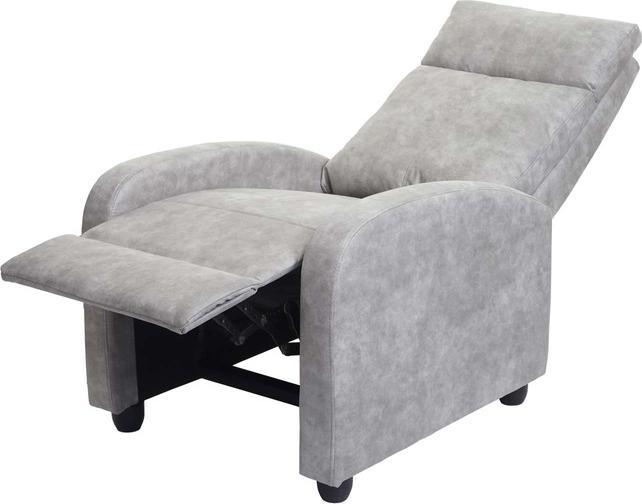 Actual product image Swisshandel24 TV armchair HWC-F76, recliner armchair, reclining function adjustable fabric/textile vint