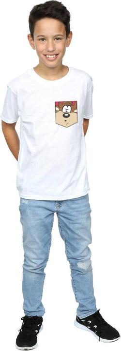 Immagine prodotto Looney Tunes Tasmanian Devil Face Faux Pocket Maglietta Ragazzi (116)