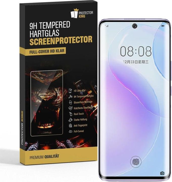 Produktbild Protectorking 1x echtes Tempered 9H Panzerhartglas 3D KLAR (1 Stück, Huawei Nova 9)