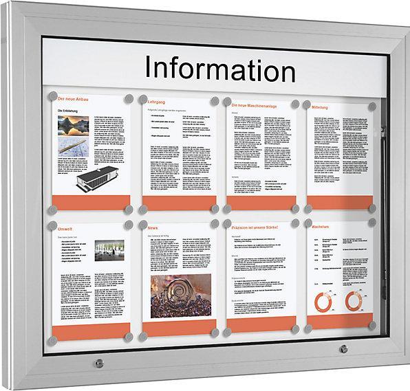 Actual product image kaiserkraft Display case (Magnet board, 102.5 x 80 cm)