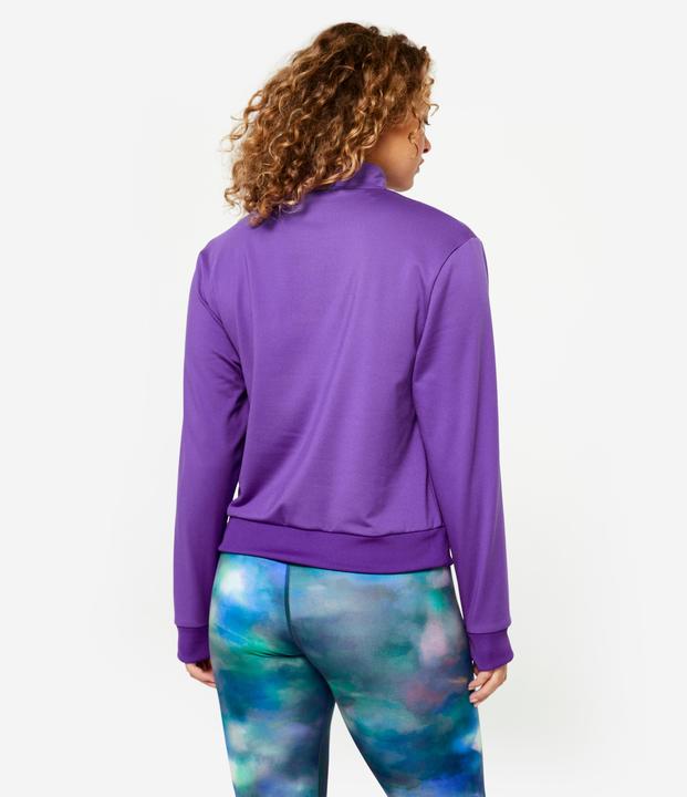 Produktbild Domyos Sweatshirt Damen Langarm Reissverschlusskragen - violett (L)