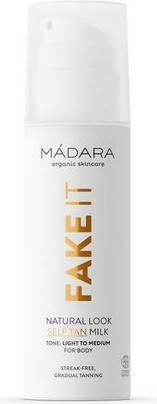 Actual product image Madara Self Tan Milk FAKE IT for Body "Màdara self tanning milk for the body" Light to medium - (Self-tanning towel, 150 ml)