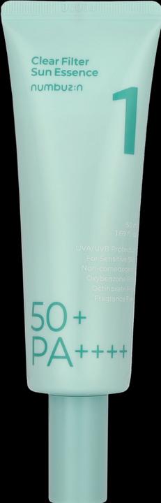 Produktbild Numbuzin No.1 Clear Filter Sun Essence Hydrating Moisturizing Cools Down Light Finish 1.69 Fl Oz (Sonnencreme Gesicht, SPF 50+, 2020 ml)