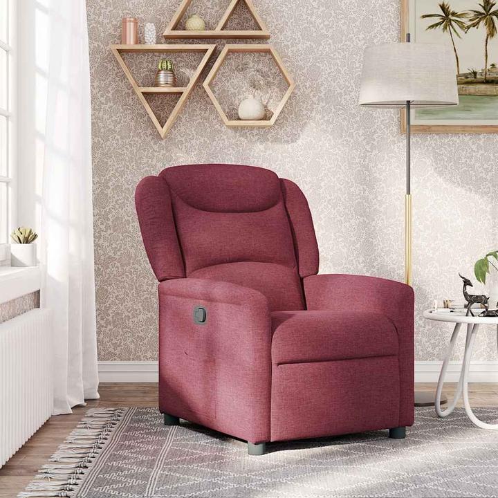 Produktbild VidaXL Massagesessel Weinrot Stoff Massage TV-Sessel