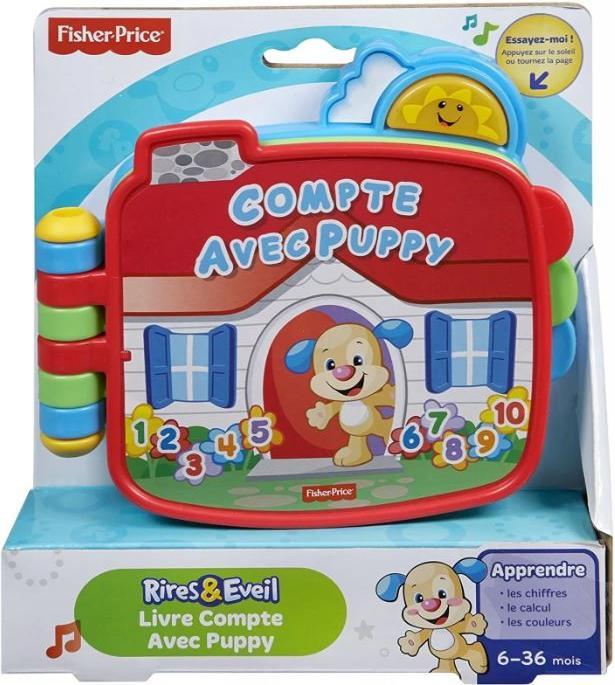 Actual product image Fisher-Price Learning fun doggie number book (FR) (French)