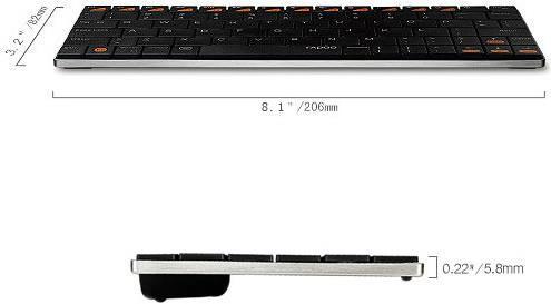 Actual product image Rapoo Bluetooth Ultra-Slim E6300 (CH, Wireless)