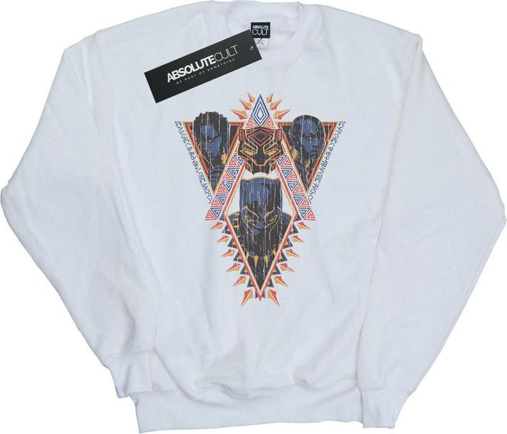 Produktbild Black Panther Tribal Heads Baumwoll Sweatshirt (L)