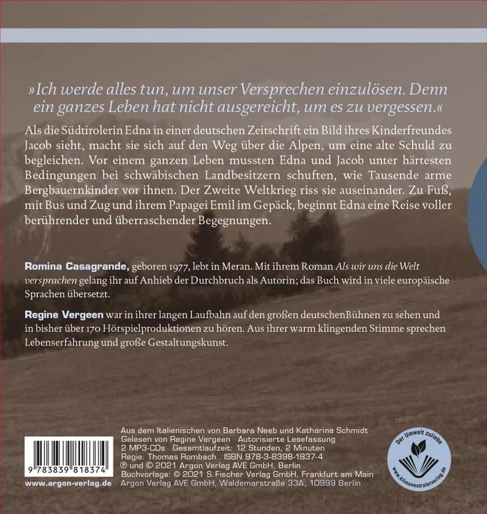 Produktbild Als wir uns die Welt versprachen (Katharina Schmidt, Romana Casagrande, Barbara Neeb, Regine Vergeen, Deutsch)