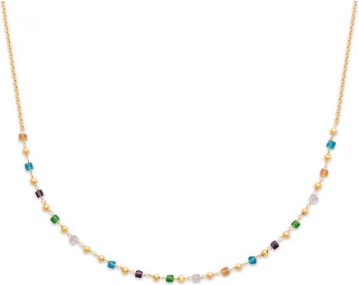Actual product image Lara NECKLACE- 42+3CM - MULTICOLOR ZIRCONIA