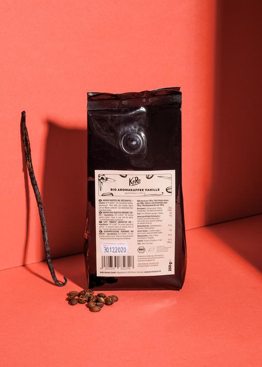 Image du produit KoRo Café biologique torréfié, moulu, à l'arôme de vanille (250 g)