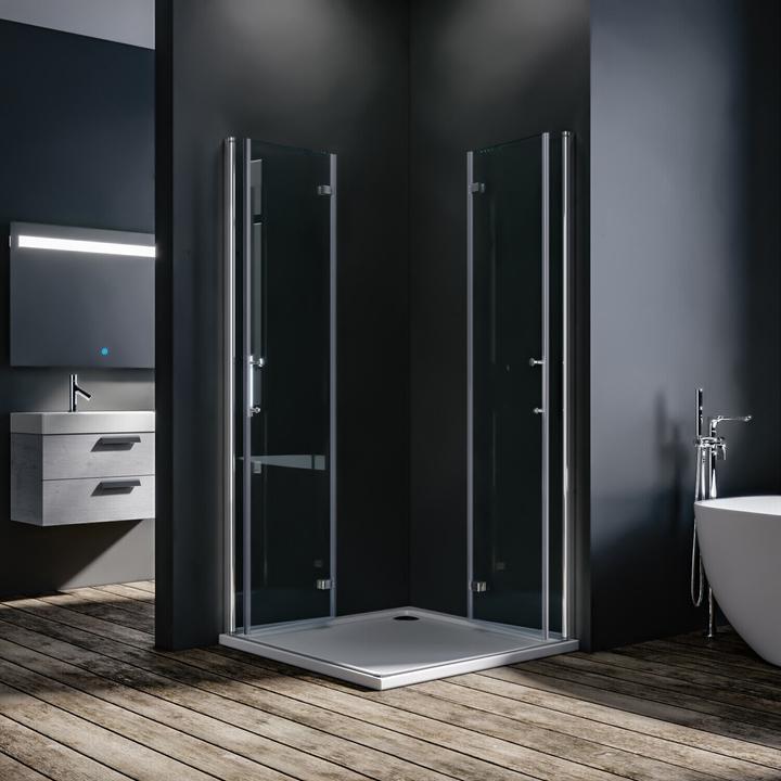 Produktbild SONNI Duschkabine Ecke 195 cm 100x80x195 cm (195 cm, 100 cm, 195 cm)