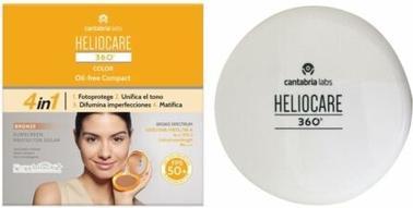 Image du produit Heliocare Fond de teint compact SPF 50 (Oil-Free Compact) 10 g - Teinte : Bronze (Crème solaire visage, SPF 50, 10 g)