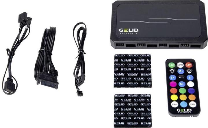 Produktbild Gelid RF-RGB-MP-02 Amber 8 PRO Bundle PC Lüftersteuerung (B x H x T) 130 x 17 x (120 mm, 1 x)