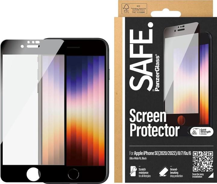 Image du produit Safe. Protection d'écran Case Friendly iPhone 6/6s/7/8/SE (2020/2022) (1 pièce(s), Apple iPhone 6s, Apple iPhone 7, Apple iPhone SE (3ème génération), Apple iPhone SE (2ème génération), Apple iPhone 6, Apple iPhone 8)