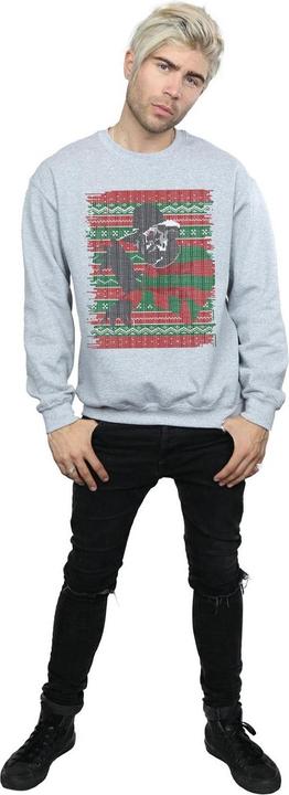 Actual product image Absolute Cult Mens Christmas Fair Isle Sweatshirt (XL)