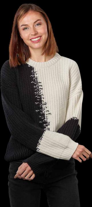 Image du produit Armedangels Long Sleeve Miyaar Pullover Round Neck Black/Oat (L)