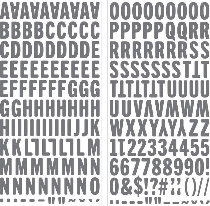 Actual product image We R Memory Keepers 3D sticker alphabet large, Mold Press