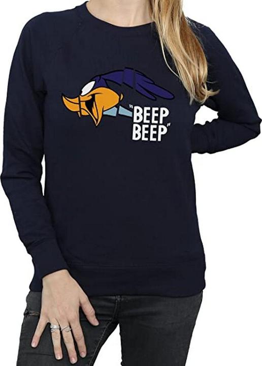 Actual product image Looney Tunes Womens/Ladies Beep Beep Road Runner Cotton Sweatshirt (XXL)