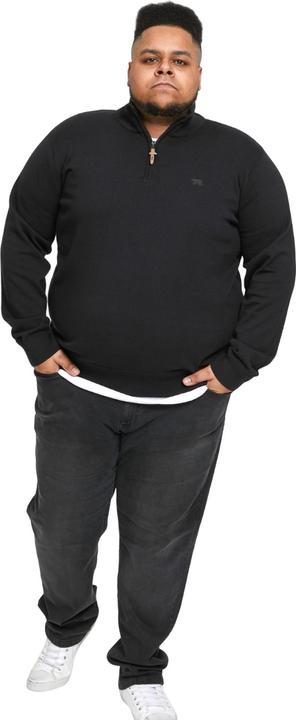 Actual product image DUKE D555 Mens Giuseppe 1 Knitted Quarter Zip Kingsize Sweatshirt (5XL)