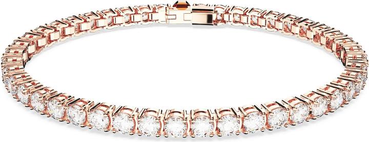 Produktbild Swarovski Matrix Tennis Armband Rundschliff Weiss Roségold (16.50 cm, Swarovski Metall)