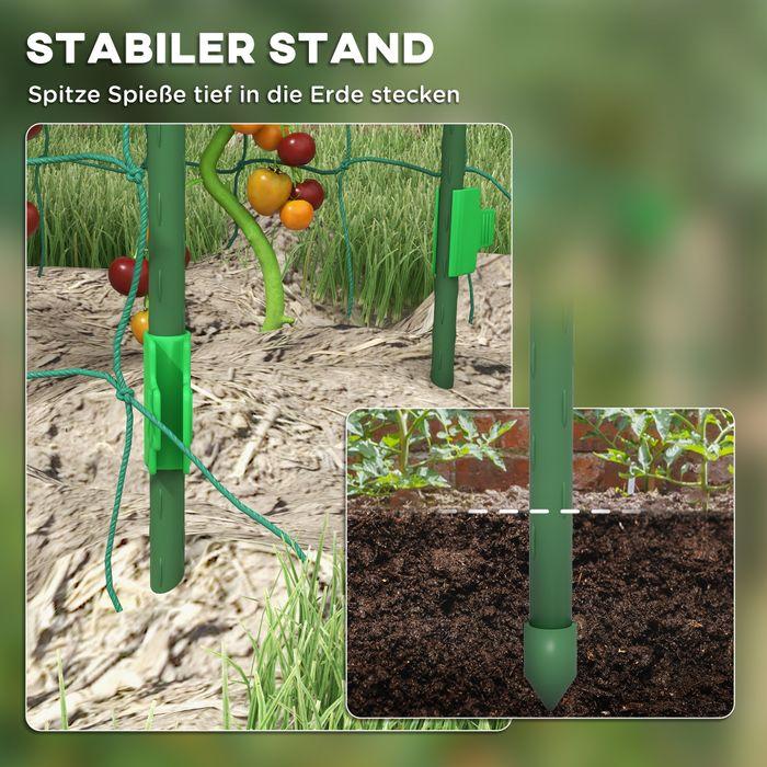 Actual product image Swisshandel24 Trellis, adjustable trellis, with net, for garden, balcony, steel, green, 43 x 182 x 183 cm (182 cm, 43 cm)