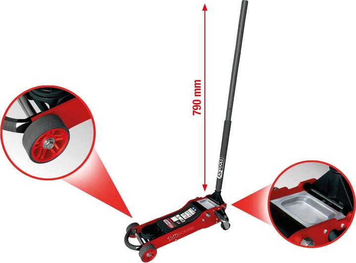 Actual product image Slimpower Hydraulic aluminium trolley jack