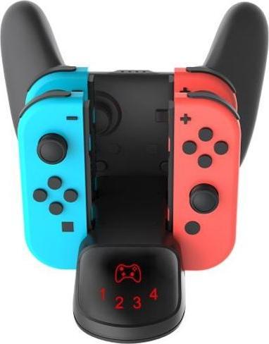 Dobe Stazione di ricarica per due Joy-Con e un Pro Controller (Switch)