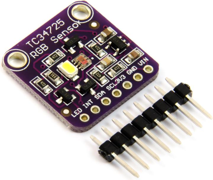 Actual product image Purecrea RGB colour sensor TCS34725 with IR filter and LED