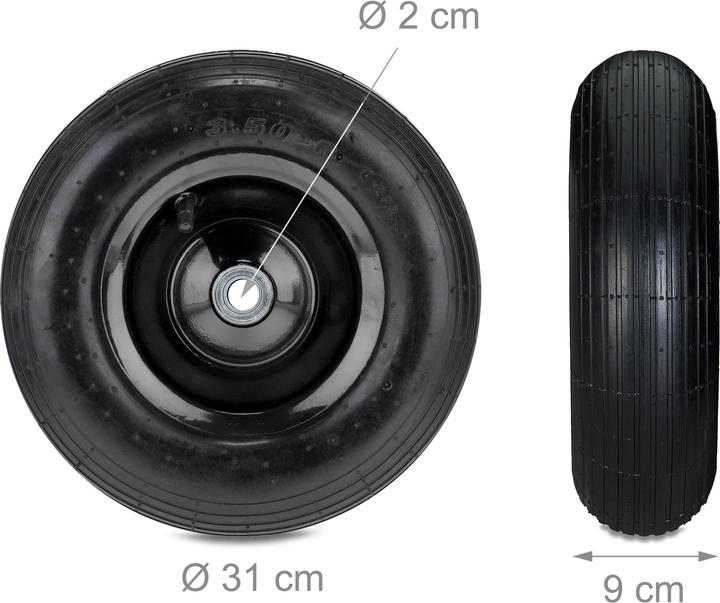 Actual product image Relaxdays Wheelbarrow wheel