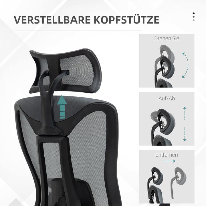 Image du produit Vinsetto Chaise de bureau avec appui-tête réglable